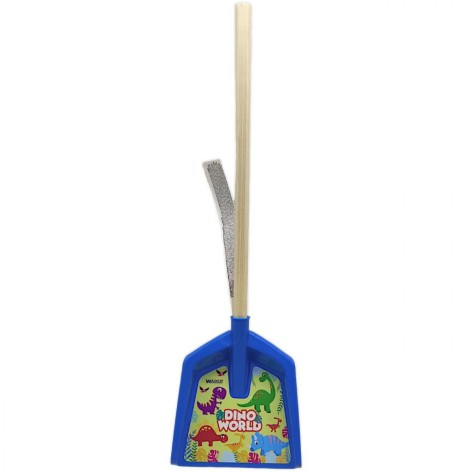 Лопатка длинная с деревянной ручкой синяя