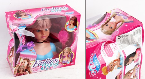 УЦЕНКА 30% Голова для зачсок мікс видів, аксес кор.26*13*30 см 