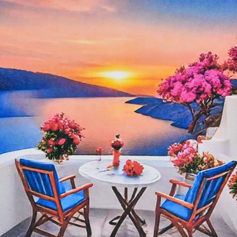 Алмазная мозаика "Закат" 30х30 см