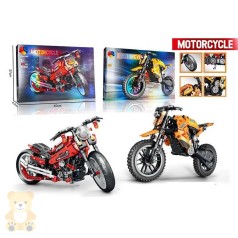 Конструктор 2 види, “Мотоцикл”, 506 елементів, гумові шини, в кор. 