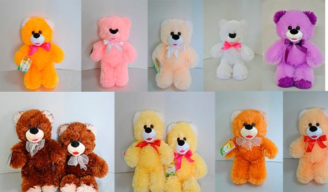 М'яка іграшка Ведмідь Ласун 34*25 см, 10 кольорів