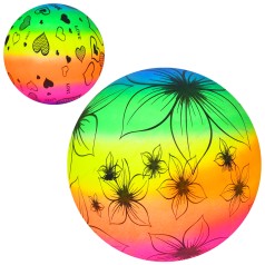 М'яч дитячий 9 дюймів, веселка, ПВХ, 57-63г, 2види, /24/240/10шт в п/е