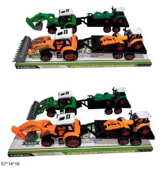 Трактор игрушечный автовоз 658-6 инерционный, 2 вида 2 цвета пластик 57*14*16