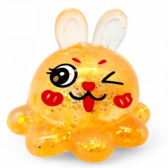 Антистресс жвачка-тянучка "Заяц-осьминог" (оранжевый)