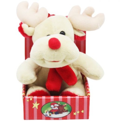 М'яка іграшка "Новорічний олень", бежевий