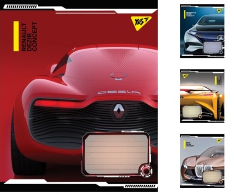 Зошит А5/12 лін. YES Dezir concept, зошит учнів. 25 шт. в уп. //