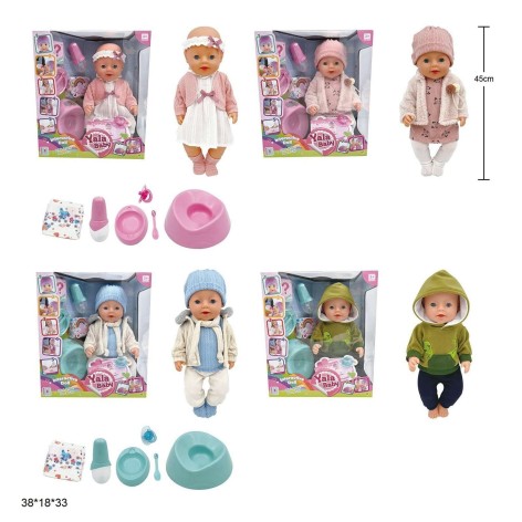 Пупс 45см BL242R/S/T/U інтер-ний з аксес.горщик,плаче,кліпає 4в.кор.38*18*33 