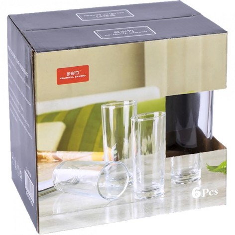 Стакан скло високий 310мл H012, 6 шт. в уп.