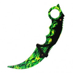 Сувенирный деревянный нож кераш, зеленый
