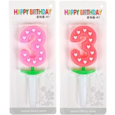 Свічка-цифра неон із серцем 