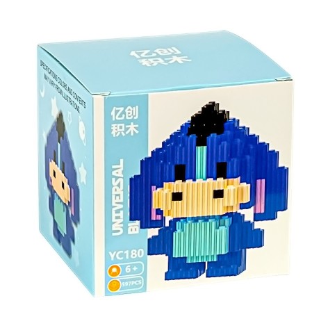 Конструктор детский 597дет. 3D фигурка пиксельный YC180 9*9*9см //