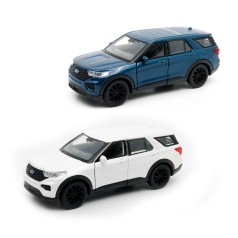 Автомодель - FORD EXPLORER 2023 (перламутрово-белый, голубой металлик)