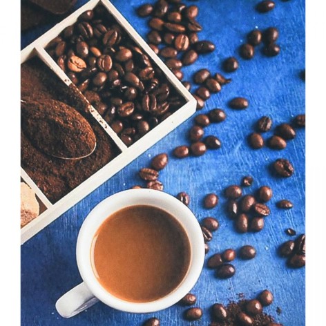 Алмазная мозаика "В роскоши кофейных ароматов" 40х50 см