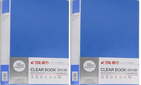 Папка А4 10файлів 50мкр+2мкр, 23.5*31см, синій (4*54)