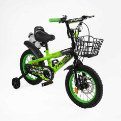 Велосипед 2-х колісний 14" "Corso Falcon" сталева рама, дискові гальма, дод. колеса, дзвоник, бутилочка, корзинка, зібран на 85%  