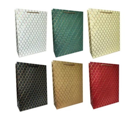 Подарочный пакет картон 200грм, МИКС 6 видов, 31*42*12см по 4шт в уп.