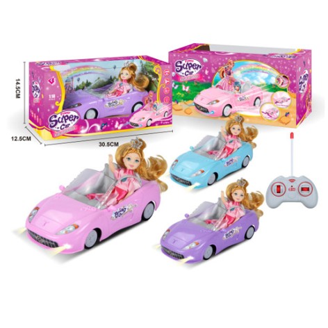 Лялька 15см, машина, 1:18, р/к, світло, 3 кольори, на бат-ці, в кор-ці, 30,5-14,5-12,5см 