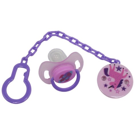 Ланцюжок з пустушкою, бузковий