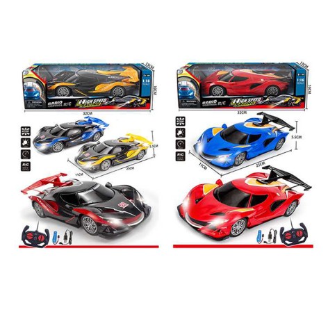 Радіокерована  машина, акум, 25см, 1:16, світло, USBзарядне, 2 види/мікс кольорів, в кор-ці, 32-10-13см 
