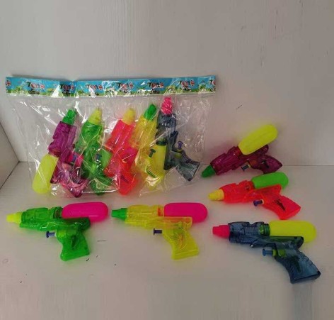 Водный пистолет ЦЕНА ЗА 10шт в упаковке., механический принцип работы, размер 15.5х2х9.5 см, в п/э 