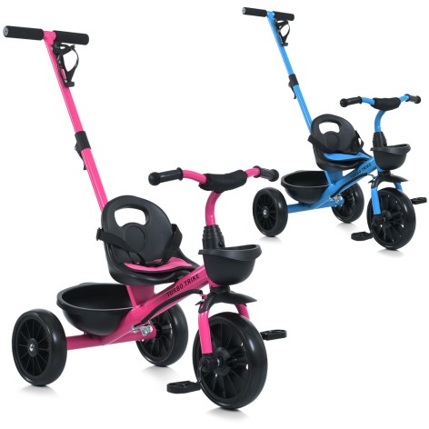 Велосипед MT 1041-2 (2шт) 3 кол.EVA (10/8),перед/зад корзина,ручка для батьків,накладка на сид.,2 кольори: рожевий,блакитний