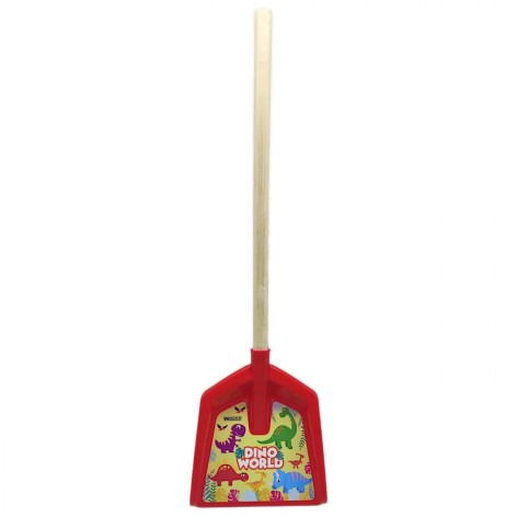 Лопатка длинная с деревянной ручкой красная