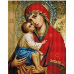 Набір для творчості алмазна картина Ікона Матір Божа Strateg розміром 30х40 см (KB077)