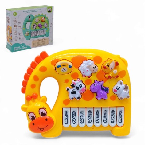 Дитяче музичне піаніно Жираф жовтий