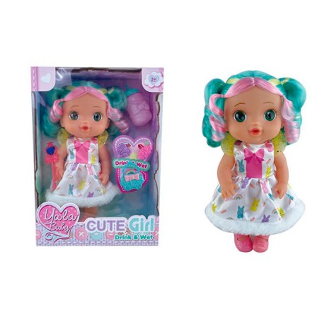 Кукла 29см, пьет-писающий, бутылочка, сумка, расческа, аксессуары, в кор-ке, 23,5-32,5-10,5см 