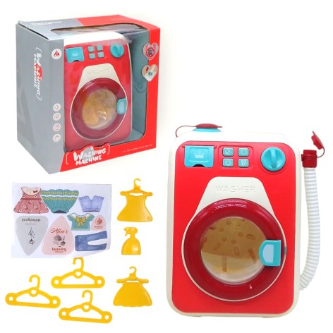 Іграшкова пральна машина HJ 234 заливається вода, музика, звуки, підсвічування, наліпки, в коробці