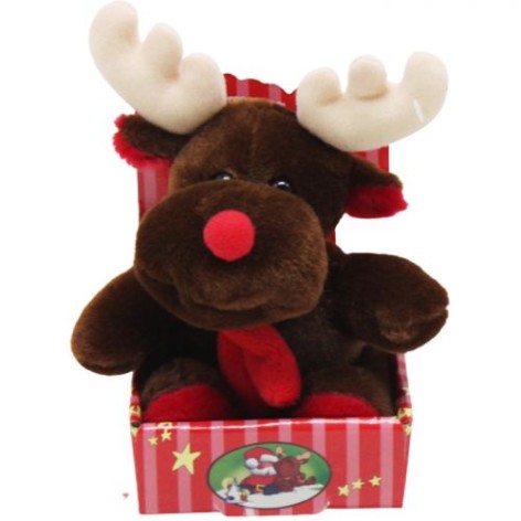М'яка іграшка "Новорічний олень", коричневий