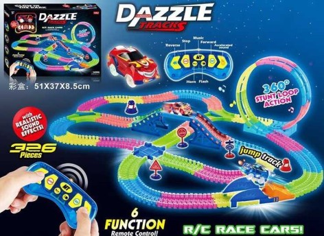 Радіокерований автотрек A-Toys 326 елементів світло, звук, довжина треку 655 см