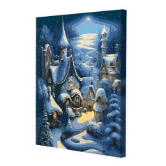 Картина за номерами з підсвіткою Зимове місто (40x50) (ГР-004)