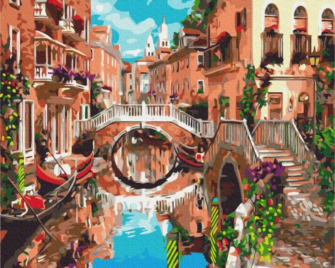 Картина за номерами: Міст через канал 40*50