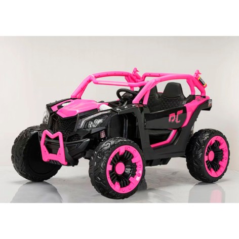 Джип M 6124EBLR-8(24V) (1шт) 2,4G р/к, 1*24V8AH, 4*45W, MP3, USB, EVA, BLUETOOTH, TF, музика, світло, шкіра, рожевий
