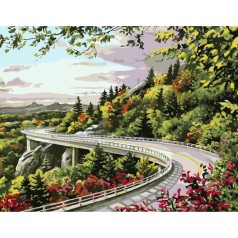 Картина за номерами Міст через гори 40х50 см (VA-0289) з лаком та рівнем TM Strateg