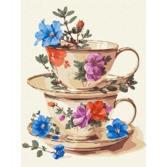 Картина по номерам с красками металлик 