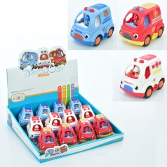 Машина инерц, 8см, резиновые колеса, (3вида)  /2/24/12шт в кор. 30,5-7-29,5см