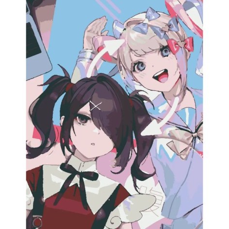 Картина за номерами аніме "NEEDY STREAMER OVERLOAD" 28x40 см