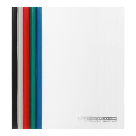 Папка швидкозшивач з притискною планкою, 15мм асорті, ціна за 5 шт.