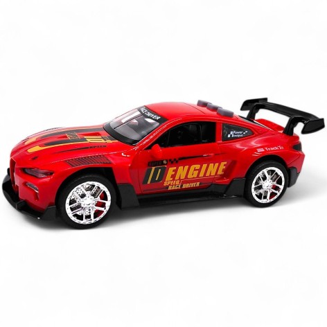 МАШИНКА ИНЕРЦИОННАЯ "BMW M4 COMPETITION RACING" (КРАСНАЯ)