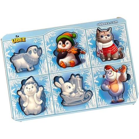 Новогодние вкладки с фоном 6 шт.