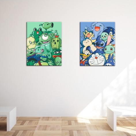 Комплект картин за номерами Riviera Blanca "Superheroes" 40x50 см 2 шт (ITR-084)