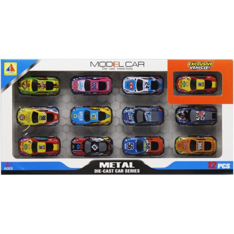 Набір метал.машин,12 шт