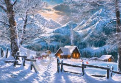 Пазли Castorland Сніговий ранок, 68 x 47 см 1500 елементів