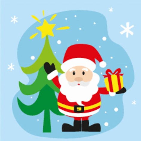 Набор для росписи по номерам Дед Мороз Strateg размером 30х30 см (ES228)