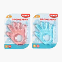 Прорезыватель 2 цвета, "Bimbo", &ldquo;Рука&rdquo;, на листе,МИКС ВИДОВ  /336-2/