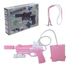 Водяний пістолет з балоном електричний рожевий
