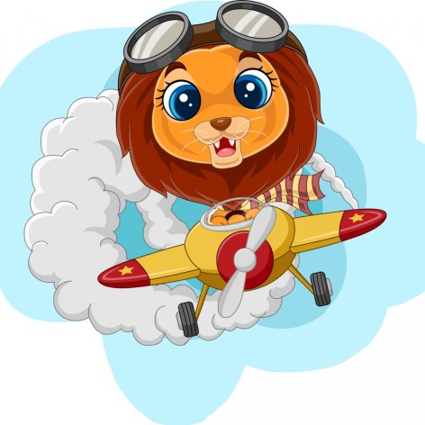 Картина по номерам Strateg Лев на высоте размером 20х20 см