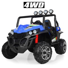 Джип M 3454(2)EBLR-4 (1шт) р/к 2,4G, кол.ЕВА, 4 мот.45W, 2 акум.12V7AH, USB, Bluet-MP3, регул., синій